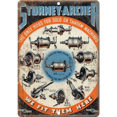 Sturmey Archer Tin Sign art wall decoration,vintage aluminum retro metal sign,iron painting vintage decoration sign