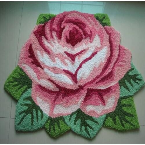 1 Rose Carpet Floor Mat Handmade Rug Anti-slip Modern Carpet Kitchen Area Rugs,rose Shaped Rugs