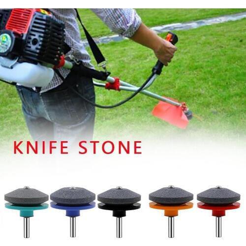 2pcs/set Knife Sharpener Faster Lawn Mower Sharpener Grinding Cuts Drill Blade Universal Rotary Rotary Grinding Drill Lawnm