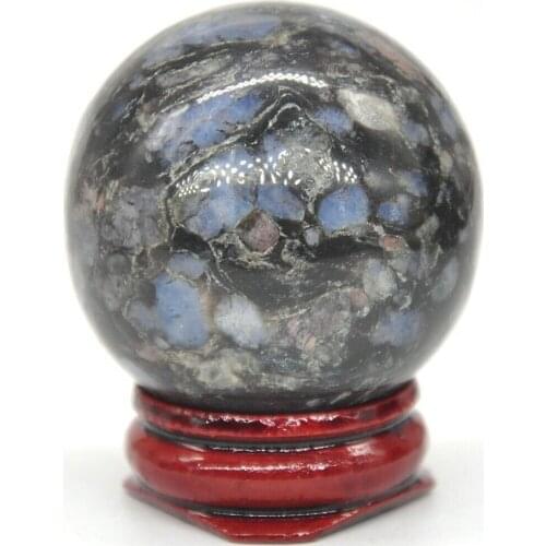 40mm Rhyolite Crystal Shpere Healing Stone Reiki Natural Gemstone Massage Ball Decoration With Stand