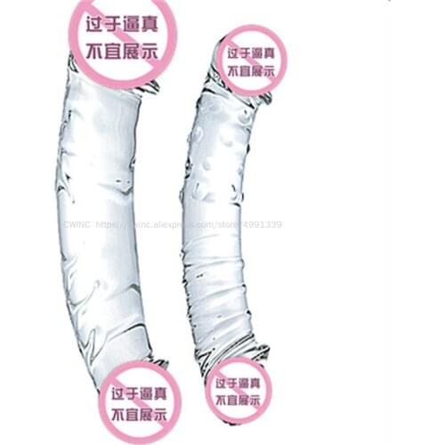 CW0225 Women Sex Toy Dildo Double End Glass for Lesbians Stimulator Massager Large 0.8kg