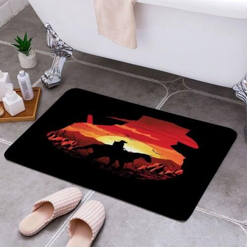 Red Sunset 3D Print Doormats Rectangle Non-Slip DoorMat Bedroom Kitchen Entrance Print Door rugs Dropshipping