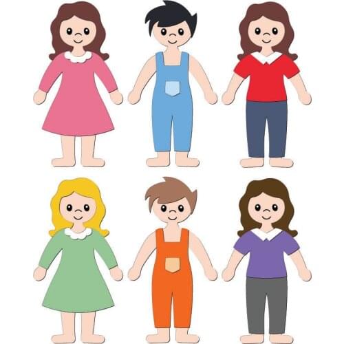 New Boy, Girl Wooden Die Scrapbooking C2914 Cutting Dies Multiple Sizes Compatible With Most Die Cutting Machines