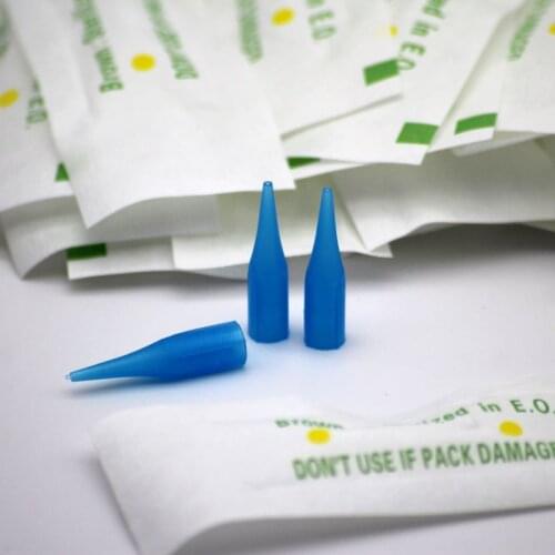 100 pcs 1RL sterilized Needle Tips Disposable Permanent Makeup Needle Nozzle Caps For Eyebrow Lips Tattoo Machine