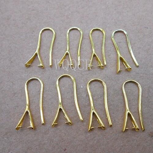 10PCS 925 Silver/18K Gold Hook Earrings DIY Jewelry Making for Women and Children Crystal Stone Accessories Wholesale