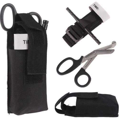Tactical First Aid Kit Tourniquet Bandage Scissors Emergency Bag Travel Carry Pouch Outdoors Save Oneself Survival Kits