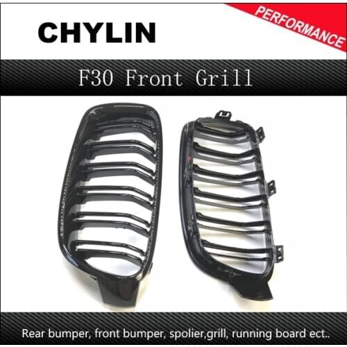 1 Pair F30 Car Styling Grill M3 Style F31 Kidney Black Replacement Grille For BMW F30 F31 2012+ 320i 325i 328i 335i Gloss Black