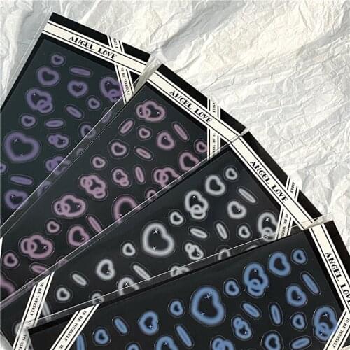 1 Pcs Cute Ins Transparent Angel Heart Shape Sticker Decoration Scrapbooking Stationery Stickers Kawaii School Art Supplies