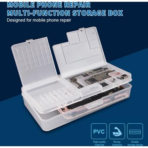 1Pcs Storage Box for iPhone LCD Screen Motherboard IC Chips Component Screws Organizer Container Repair Tools Mobile Phones