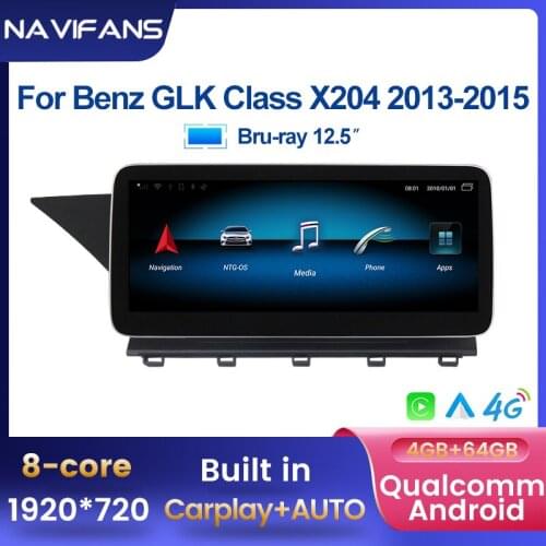 1920*720 HD Android 10 Car DVD Radio multimedia Player For Mercedes Benz GLK-Class X204: 2008-2016 Navigation GPS Carplay