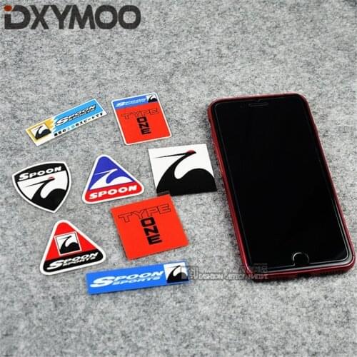 8PCS Modified Motor Bike Stickers Reflective Car Styling Vinyl Decals for SPOON SPORTS GK5 CIVIC SMALL SIZE