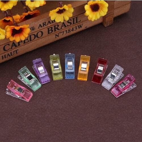 Household Knitting Clothng Accessaries 25pcs Colorful Sewing Craft Quilting Plastic Clips Clothes Clip Sewing Tools