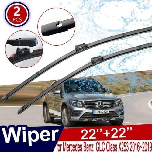 Car Wiper Blades for Mercedes Benz GLC Class X253 C253 Front Windscreen Wipers 200 250 300 220d 250d 43 63 AMG 4Matic Car Goods