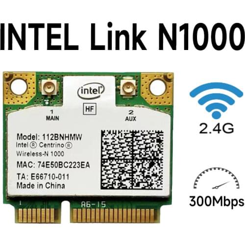 Intel Centrino Wireless-N 1000 b/g/n 112BNHMW 300Mbps Wireless Half Mini Card