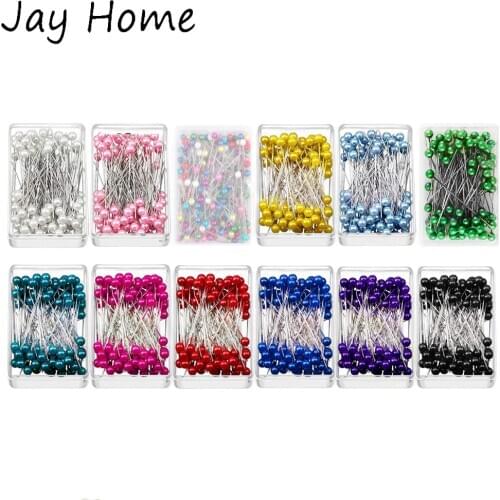 1200PCS Pearl Sewing Pins 38mm Multicolor Straight Quilting Pins Dressmaking Pins for Jewelry Flower Decor DIY Sewing Supplies