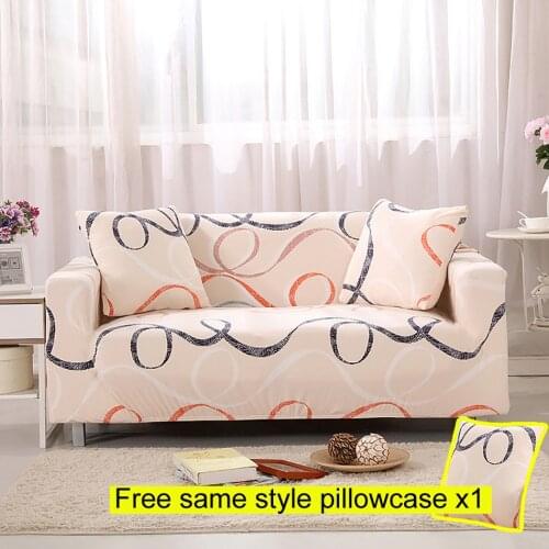 Sofa Cover Line Endless Pattern Universal Tight Wrap Sectional Sofa Printed Stretch Couch Covers For Sofas 1/2/3/4-Seater