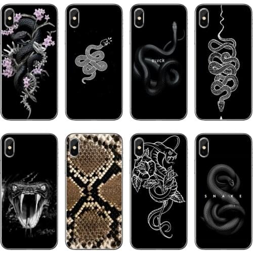Snake Animal horror black Accessories phone Case For iPhone 12 11 Pro Max XS Max XR X 8 7 Plus 6 6S Plus 5 5S SE 2020