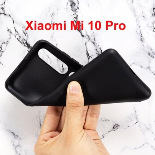 For Xiaomi Mi 10 Pro Case Silicon Cover Soft TPU Matte Pudding Black Phone Protector Shell For Xiaomi Mi 10 Pro Capa Coque Glass