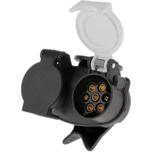 80% Hot Sell 13 Pin to 7 Pin Euro Trailer Towing Caravan Dual Socket Plug Adapter Connector