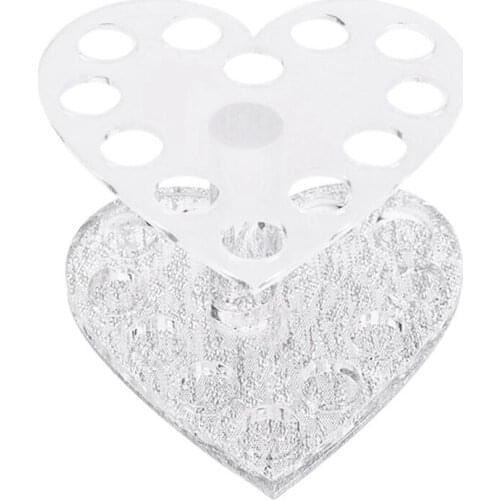 Nail Pen Display Stand Makeup Cosmetic Holder Nail Polish Display Heart Insert Pen Acrylic Nail Tool