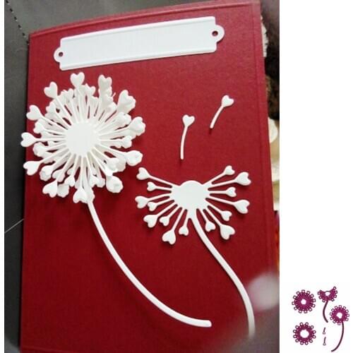 Dandelion Flower Metal Cutting Die for Craft Dies Stencils Templates Scrapbooking Embossing Knife Mould Punch Making Cards Dies
