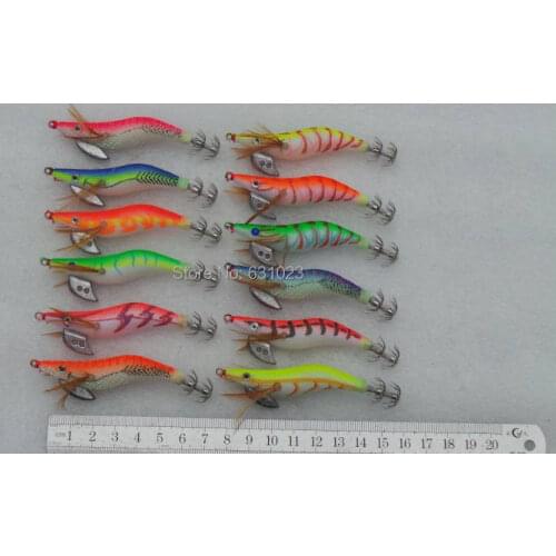 MR OCTOPUS 15pcs 2.0# squid jigs,squid hook ,fishing lure, many colour mixed , 8cm .6g