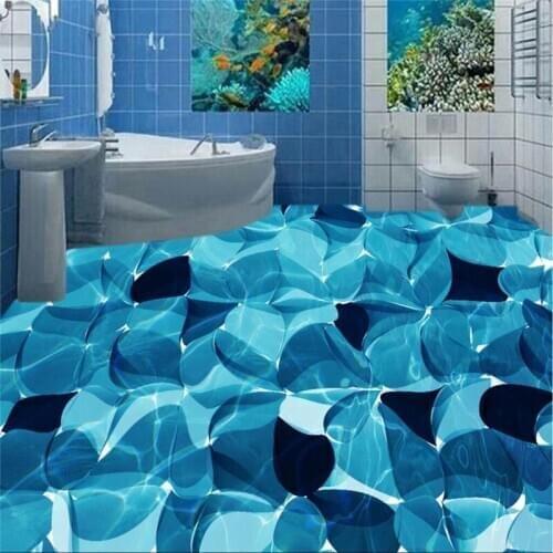 Beibehang Custom mural wallpaper any size 3D abstract foliage graphic bathroom floor tiles wallpaper for walls 3 d wall paper