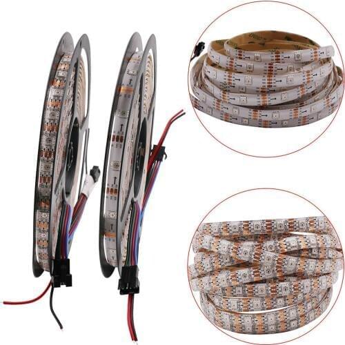 CX2802 Strip DC5V Addressable Smart led pixel light WS2801 IC 30/60 Leds/pixels/m IP21 IP65 IP67 DATA and CLOCK seperately