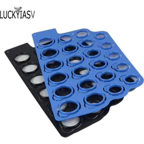 Retail Jewelry Ring Sizer Tool US Size 23Pcs/Set Plastic Ring Measuring Template Convenient Ring Finger Sizer Gauges 2-13