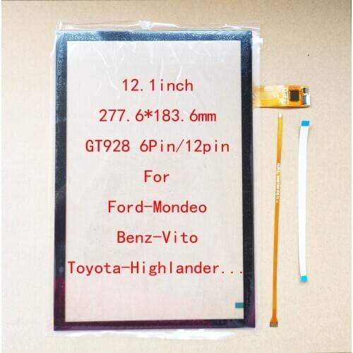 12.1 Inch Touch Screen Sensor Digitizer For Mondeo Benz Vito Toyota HighLander CarRadio CarPlay278*143mm ZP2109-101
