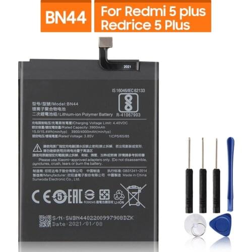 Original Replacement Battery For Xiaomi Mi Redmi 5 plus 5.99" Redrice 5 Plus BN44 Genuine Phone Battery 4000mAh