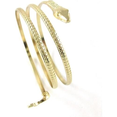 Punk Coiled Snake Spiral Upper Arm Cuff Fashion Bracelet Twisted Wire Bracelets & Bangles For Women & Men Vintage