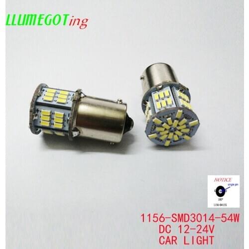 20pcs Super White 54x 3014SMD 12V-24V 1156 BA15S P21W #89 Car Turn Signal Parking Tail Lights for Peugeot for Mazda CX-5 CX5 VW