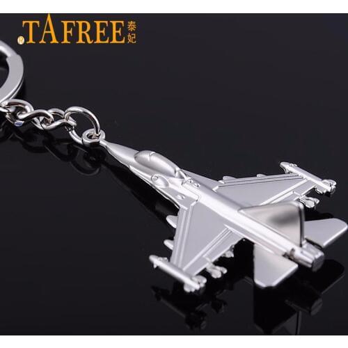 TAFREE Wholesale Metal Plane Keychain Aircraft Keyring Fashion Alloy Aircraft Modeling Party Souvenirs Jewelry
