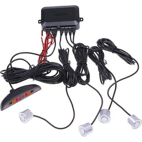 Universal Car LED Parking Sensor With 4 Sensors 12V Cars Sensor De Estacionamento Reverse Assistance Backup Radar Monitor System