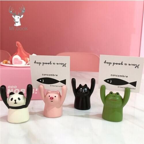 W22 Panda Cat Frog w53 Message Memo Message School Creative Home Table w34 w48 Card Clip