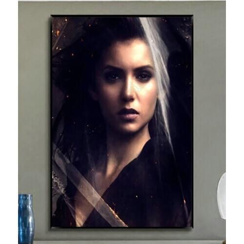 W327 The Vampire Diaries Nina Dobrev TV Series Trend Beautiful Fashion Silk Fabric Wall Poster Art Decor Sticker Bright