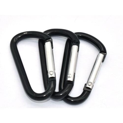 Green Carabiner Clips Adjustable D Buckles Slide Large Solid Spring Snap Locking Buckle Keychain Keyrings Bag Clasps 38 mm