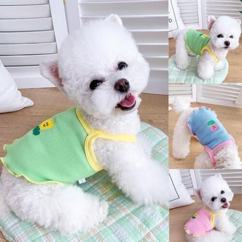 Dog Vest Summer Cotton Cat Dog Clothes for Pet Puppy Flower Breathable Sling Chihuahua Yorkshire Small Dogs Clothing Pet Costume
