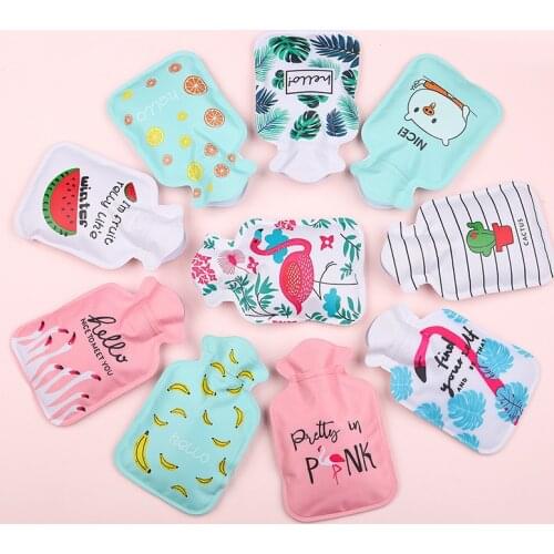 Flamingo cactus animal Water-filling Mini Small Hot Water Bag Water Feet Hand Warming Water Bottle kawaii Hot Water Bottles