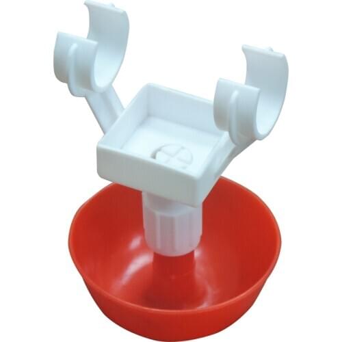 10/20 PCS Chicken Hanging cups Automatic Drinking Bowl for Chicks Quails Ducks 25mm Round Tube Farm Poultry Driker Feeding Tools