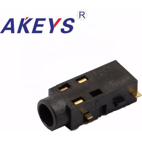 10 PCS PJ-3081 PJ-327B 3.5 earphone jack 5 pin without fixed pin jack for micro usb sinking plate flat pin