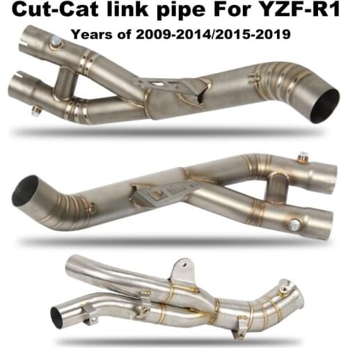 2009-2019 Stainless Steel Titanium Alloy Mid Pipe Motocross for Motorcycle Exhaust Pipe Middle Link Exhaust Muffler for MT10 R1