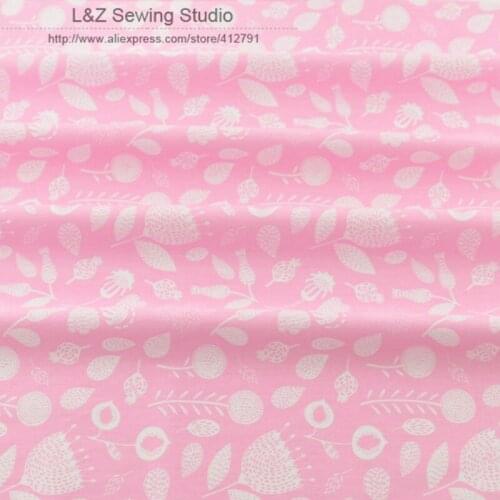 2015 new 156#-1 pink printed floral patterns 50cmx160cm/piece fabric cotton tilda quilting home textile for bedding cloths