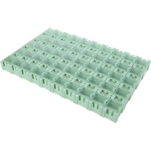 50 Pcs/Set SMD SMT Electronic Component Container Mini Storage Boxes Kit Drop Ship