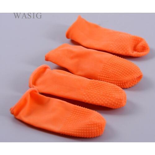 50pcs Safety Latex Finger Protector shields/Cots/stall for Hair Extension Bonding