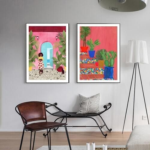 Abstract Cartagena Life Picture Wall Mream Poster Modern Style Canvas Print Painting Art Aisle Living Room Unique Decoration