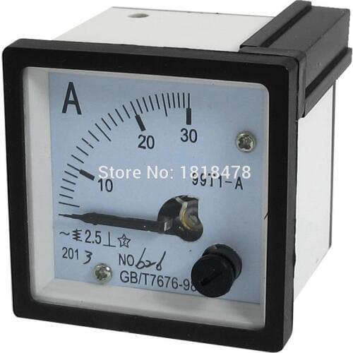 99T1 AC 0-30A 1A 2A 3A 5A 10A 15A 20A 3A0 50A Current Tester Analog Panel Meter Amperemeter White Black