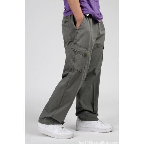 Big yards of cotton casual pants mens trousers trousers fat pants 2225