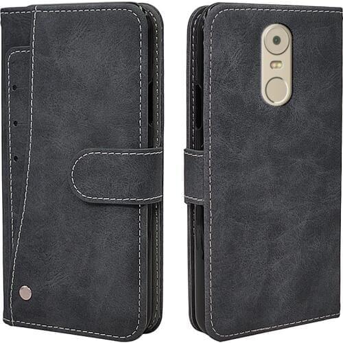 Flip Leather Wallet Case For Lenovo A6600 A7700 K6 Note Power P2 Case Vintage Business TPU Silicone Cover with Card Slots